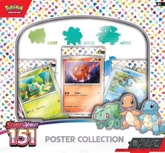 Pokemon Trading Card Games Scarlet & Violet 3.5 151 Poster Collection Box - 3 Pokemon TCG: Scarlet & Violet—151 booster packs