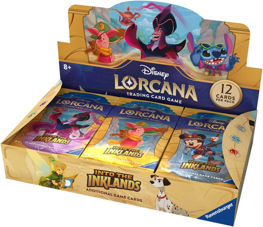 Ravensburger Disney Lorcana TCG: Into the Inklands Booster Pack Display | 24 Packs with 12 Trading Cards Each | Ideal for Collectors & Disney Fans | Suitable for Ages 8+